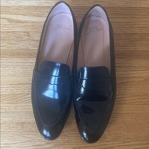 J. Crew Shiny Black Loafers